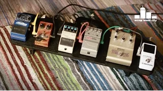 DIY guitar pedalboard out of plywood