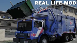 Trash Truck Simulator - GTA 5 Real Life Mod #garbagetruck