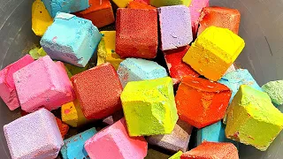 ASMR | colourful cubes | gym chalk reforms | satisfying | relaxing | stress relief | calming