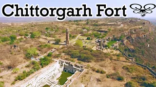 Chittorgarh Fort Aerial View | India's Largest Fort | 4K UHD