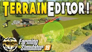 TERRAIN EDITOR : NO MOD : UPDATE 1.2 : Farming Simulator 19 Gameplay : Ravenport EP 21