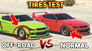 GTA 5 ONLINE : NORMAL TIRES VS OFF ROAD TIRES (WHICH PERFORM BETTER?)