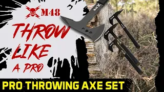 Learn To Throw Like A Professional - M48 Pro Throwing Axe Set