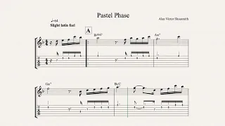 Pastel Phase by Alan Shoesmith (standard notation, guitar tablature and chord symbols)