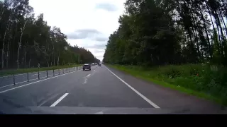 Сгоревшая фура на трассе м5