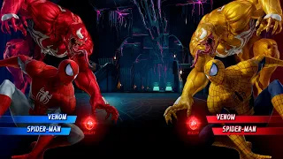 RED VENOM & RED SPIDER MAN VS YELLOW VENOM & YELLOW SPIDER MAN - Marvel vs Capcom Infinite