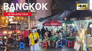 [4K] Bangkok Evening Walk - Around Ratchathewi BTS Station Food Street