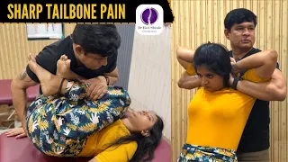 Sharp TAILBONE Pain | SCIATICA Nerve Pain | In 1 SESSION 70% RELIEF | ASMR Chiropractic | Dr Ravi