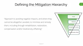 The Mitigation Hierarchy Session 1