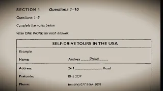 Self drive tour in the USA ielts listening test  (HD Audio) 720p