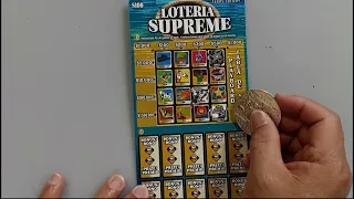 BIG WIN BIG BONUS + COMPLETED LINE🥇🥇🥇$100 LOTERIA SUPREME, $50 ULTIMATE - Texas Lottery Scratch Offs