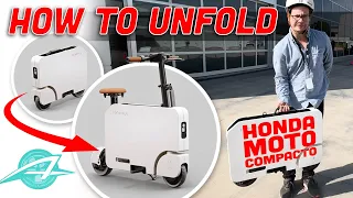 How The Honda Motocompacto Scooter's Folds And Unfolds