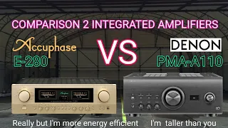 AcCuPhAsE E-280 vs DeNoN PMA-A110 integrated amplifier  proudly they show what the best it has