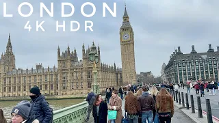 England, London City Tour 2024 | 4K HDR Virtual Walking Tour around the City
