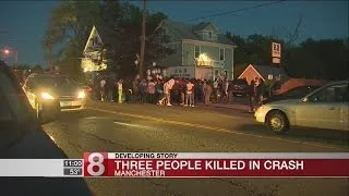 Friends, family gather to mourn 3 dead in Manchester crash