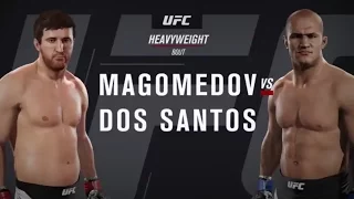 JUNIOR DOS SANTOS VS RUSLAN MAGOMEDOV EA UFC 2 FOR THE EFC HW CHAMPIONSHIP