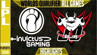 IG vs JDG Highlights ALL GAMES | LPL Summer 2019 Worlds Qualifier | Invictus Gaming vs JD Gaming