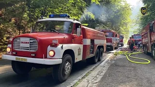 Požár v Národním parku České Švýcarsko. Velký sestřih