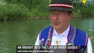 Tourists enjoy wild river rafting in Poland