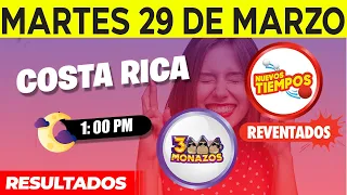 Sorteo 1:00pm Nuevos Tiempos y 3 Monazos Medio día del Martes 29 de marzo del 2022