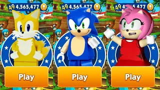 Sonic Dash - All LEGO Characters Unlocked - LEGO Sonic LEGO Amy LEGO Tails vs All Bosses Zazz Eggman