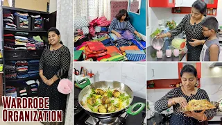 Vlog - My 3rd Bedroom & Small Wardrobe Organization | Egg Kadai Biryani | Karthikha Channel Vlog