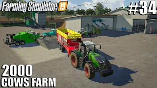 Installing a NEW Feeding system | 2000 Cows Farm | Timelapse #34 | Farming Simulator 19