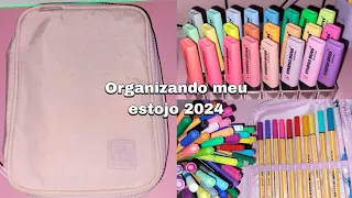 ORGANIZANDO MEU ESTOJO 100 PENS 2024!!🤩💕