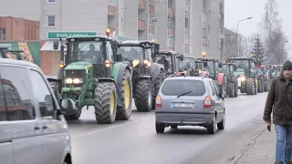 Išsamus reportažas! Ūkininkų protestas Telšiuose 19 11 26