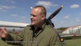 HD video - Al Murray The Pub Landlord Spitfire flight at Imperial War Museum Duxford