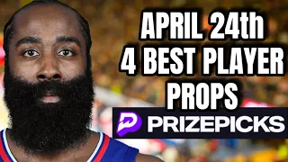 NBA PRIZEPICKS TODAY | WEDNESDAY | 04/24/2024 | 4 BEST PROPS