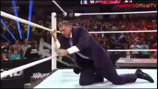 Triple h returns and saves Mrmahon from Brock Lesnar 2 25 13