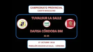 TUVALSUR LA SALLE vs DAFISA CBM CADETE MASCULINO 27-10-18.