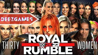 WWE 2K23 30 Woman Royal Rumble Simulation - 4K UHD
