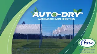 Cravo's lower cost motorized “Auto-Dry™” rain shelter is now available!  Protect hectares in minutes