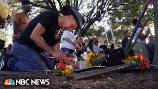 Watch: Man builds crosses as memorials to Jacksonville shooting victims