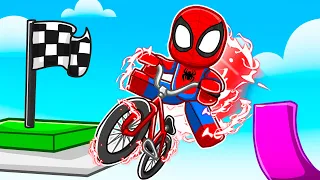 Spiderman Goes 8,251,723 MPH in Roblox Bike Obby!