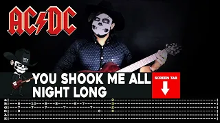 【AC/DC】[ You Shook Me All Night Long ] cover by Masuka | LESSON | GUITAR TAB