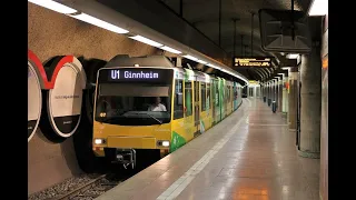 [Grüne Soße Vollwerbung] VGF Düwag U4 Wagen 530 auf der Linie U1 in Frankfurt am Main