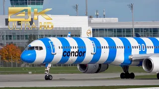 (4K) Boeing 757-330 Condor D-ABOI arrival & departure at Munich Airport MUC EDDM