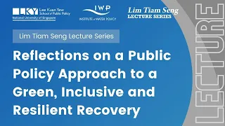 Reflections on a Public Policy Approach to a Green, Inclusive and Resilient Recovery