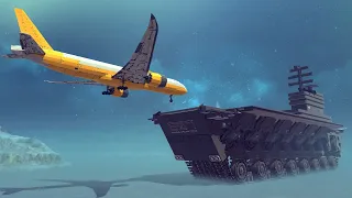 Satisfying Destruction Madness! #20 Feat. Land Aircraft Carrier vs Passenger Airplane | Besiege