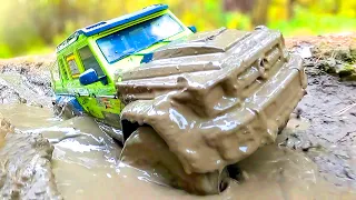 6x6 RC Mud Wars: Mercedes G63 AMG (Traxxas TRX6) vs Land Rover Defender (YIKONG YK6101)