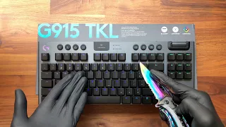 Logitech G915 TKL Gaming Keyboard Unboxing - ASMR