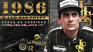 Senna em seu 2º ANO na LÓTUS - TODAS AS CORRIDAS DE 1986 - Carreira de Senna - Episódio 4