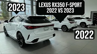 2022 VS 2023 LEXUS RX350 F-SPORT COMPARISON, WHITE WITH RED INTERIOR 4K