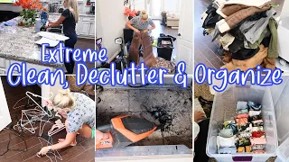 EXTREME CLEAN DECLUTTER AND ORGANIZE / SMALL CLOSET ORGANIZATION / DEEP CLEANING MOTIVATION