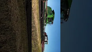 23 августа 2022 г. уборка урожая, самый разгар, Вектор 410, John Deere 9670 sts, MacDon, #shorts