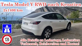 Tesla Model Y RWD nach Kroatien - Ladestrategie, Ladeleistungen und Kosten enthüllt!