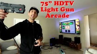 Playing Arcade Light Gun Games on a 75" HDTV - New Extreme Sensor Bar